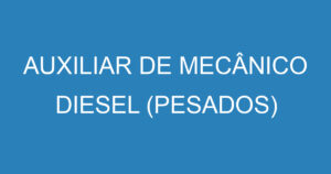 AUXILIAR DE MECÂNICO DIESEL (PESADOS) 12