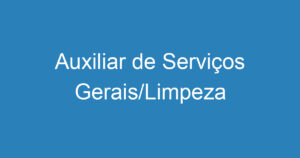 Auxiliar de Serviços Gerais/Limpeza 9