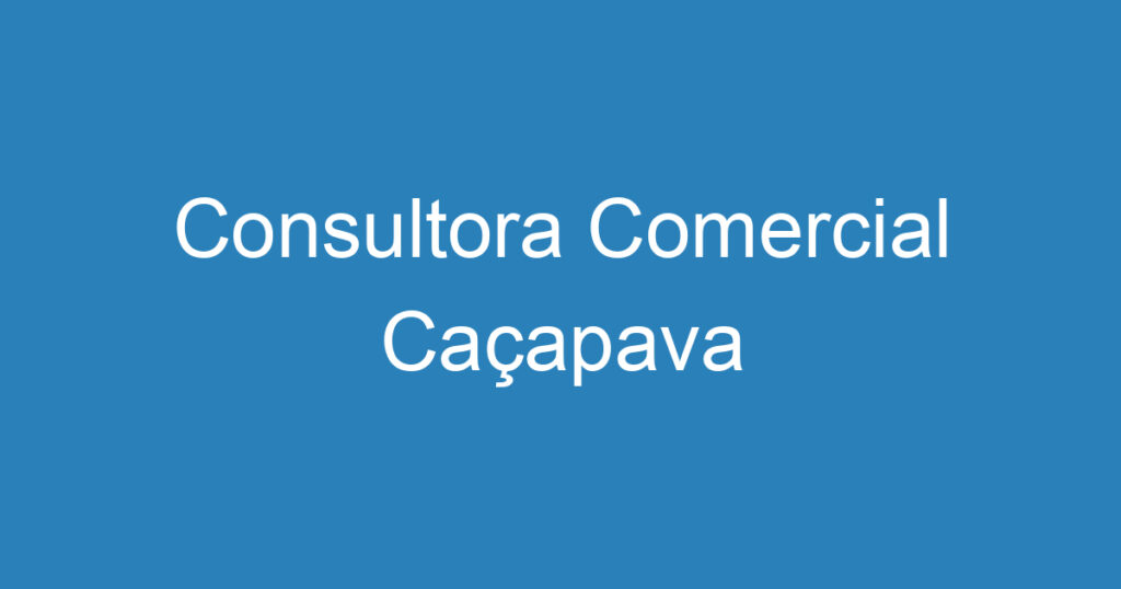 Consultora Comercial Caçapava 1