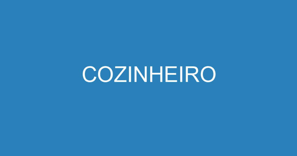 COZINHEIRO 1