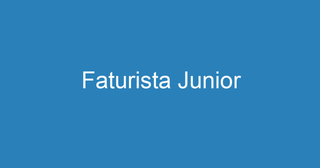 Faturista Junior 1
