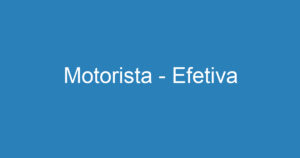 Motorista - Efetiva 1