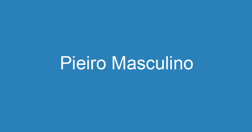 Pieiro Masculino 1