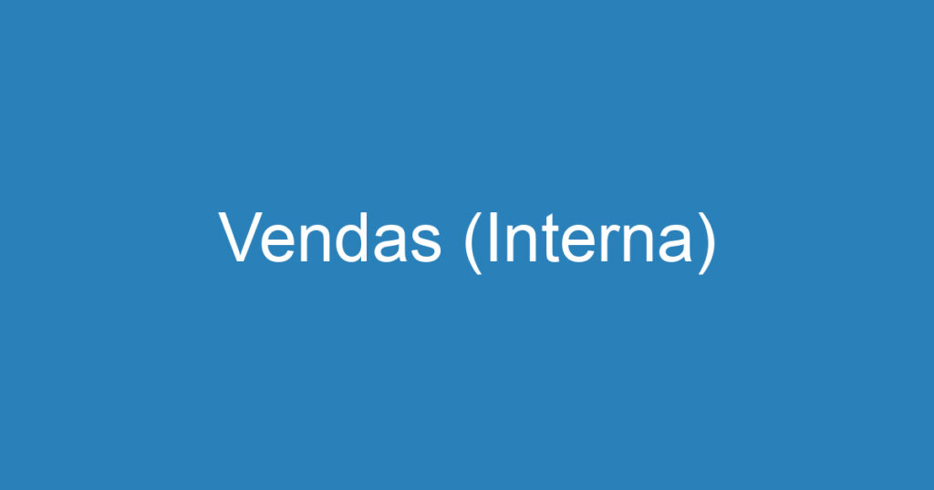 Vendas (Interna) 1