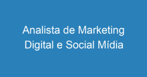 Analista de Marketing Digital e Social Mídia 13