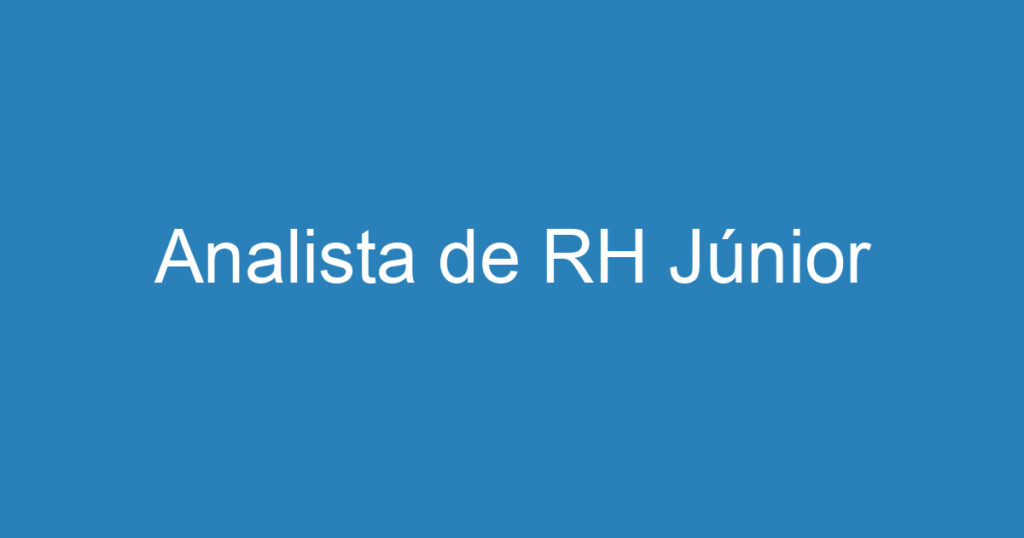 Analista de RH Júnior 1