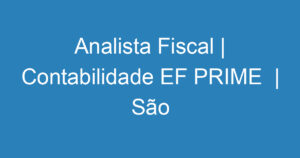 Analista Fiscal | Contabilidade EF PRIME | São José dos Campos 10