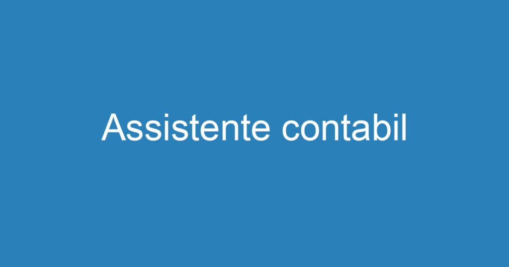 Assistente contabil 1