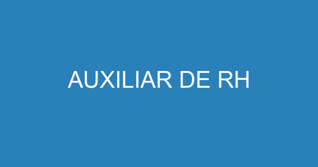 AUXILIAR DE RH 1