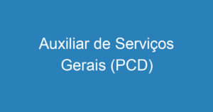 Auxiliar de Serviços Gerais (PCD) 3