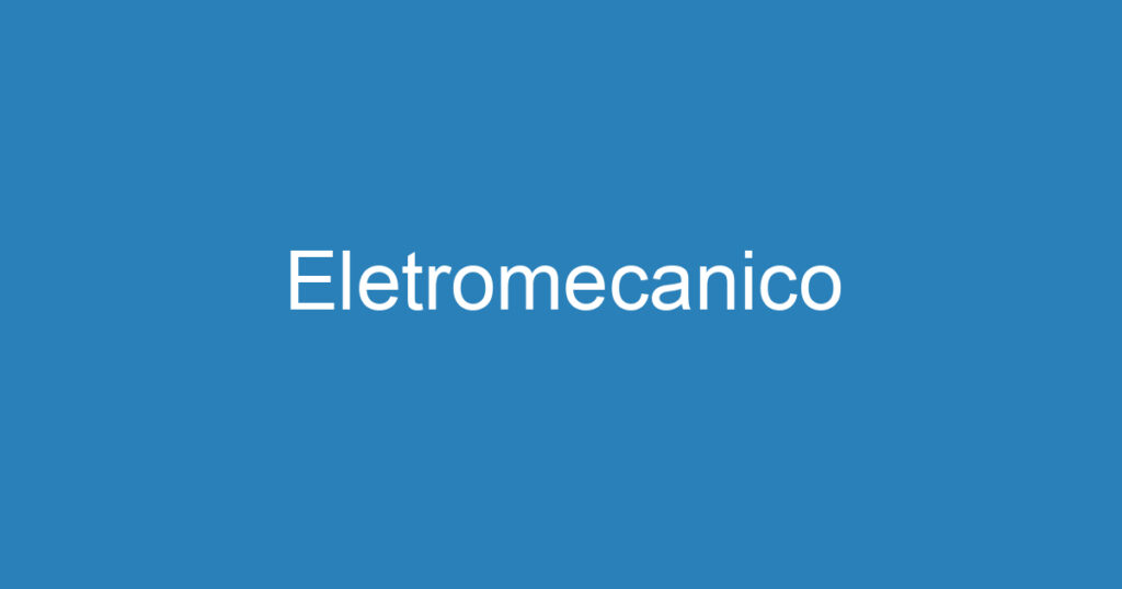 Eletromecanico 1