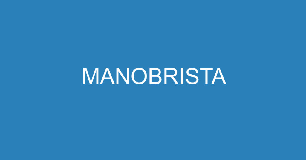 MANOBRISTA 1