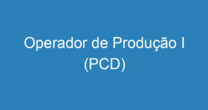 Operador de Produção I (PCD) 12