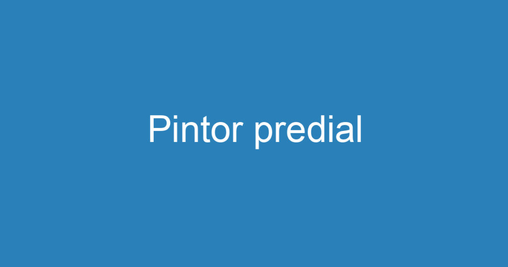 Pintor predial 1