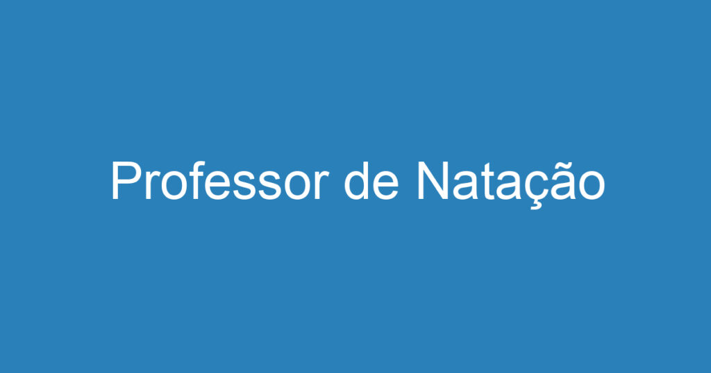 Professor de Natação 1