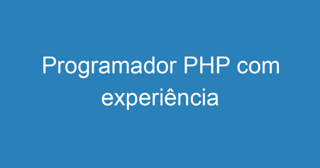 Programador PHP 1