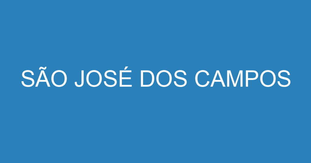 SÃO JOSÉ DOS CAMPOS 1