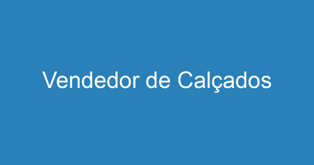 Vendedor de Calçados 1