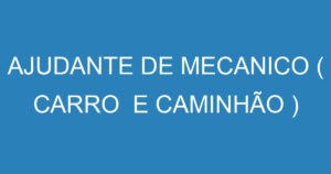 AJUDANTE DE MECANICO ( CARRO E CAMINHÃO ) 11