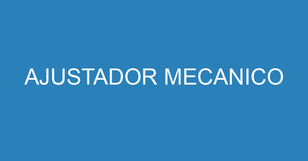 AJUSTADOR MECANICO 1