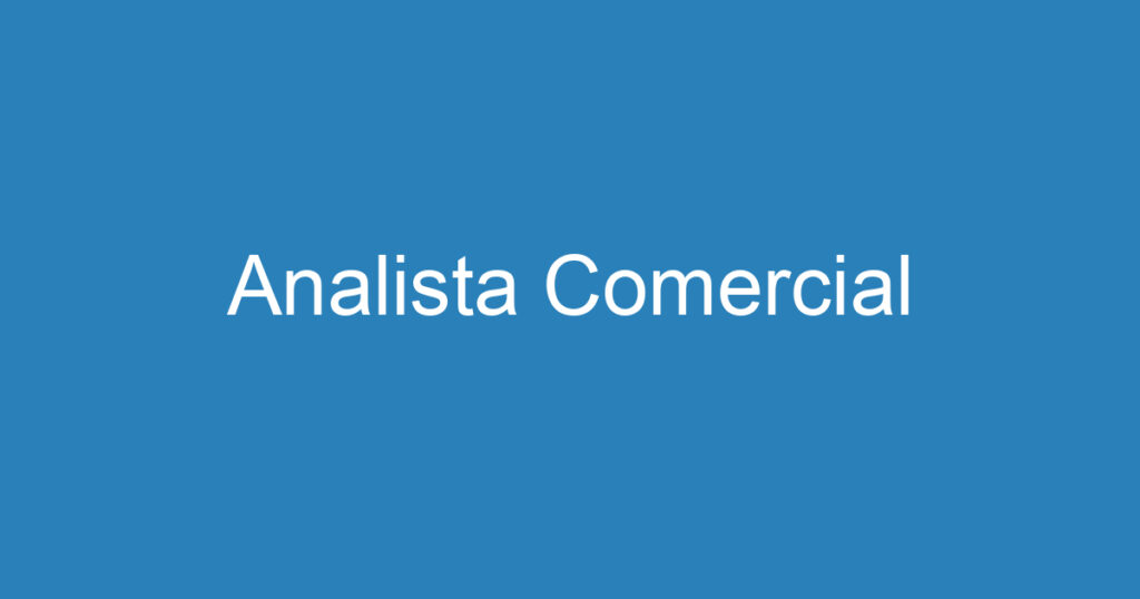 Analista Comercial 1