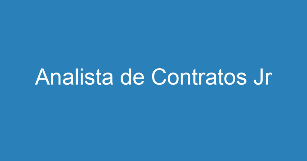 Analista de Contratos Jr 1