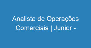 Analista de Operações Comerciais | Junior - Graduação-São José dos Campos - SP 7