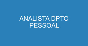 ANALISTA DPTO PESSOAL 8