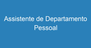 Assistente de Departamento Pessoal 14