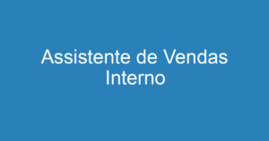 Assistente de Vendas Interno 11