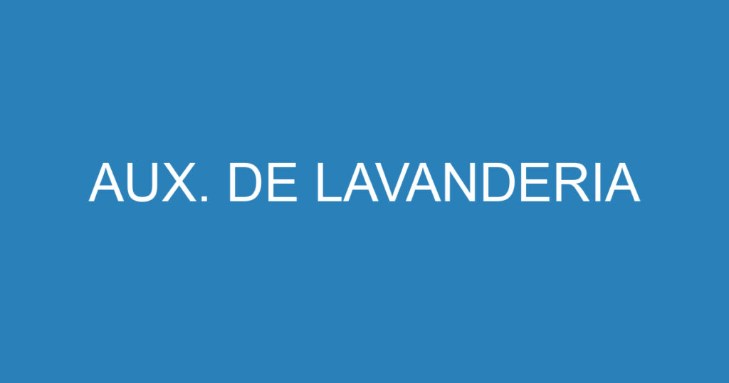 AUX. DE LAVANDERIA 1