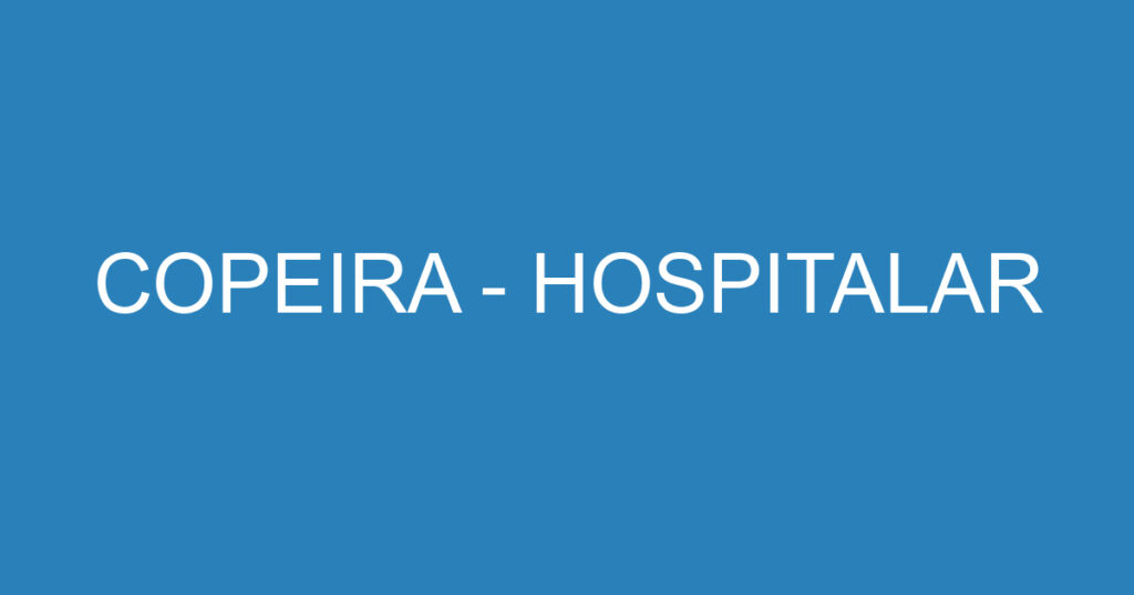 COPEIRA - HOSPITALAR 1