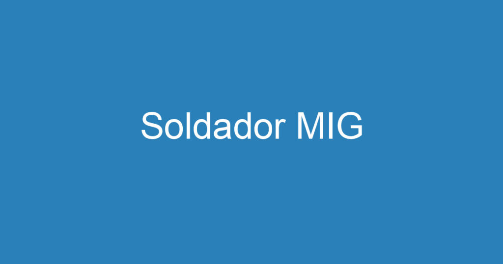 Soldador MIG 1