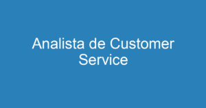 Analista de Customer Service 12