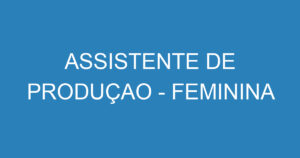 ASSISTENTE DE PRODUÇAO - FEMININA 11