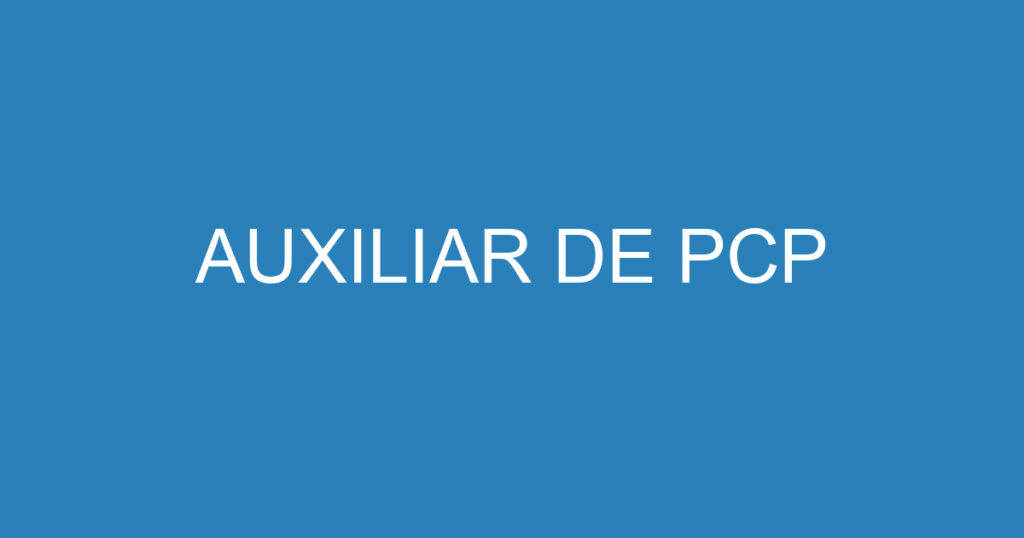 AUXILIAR DE PCP 1