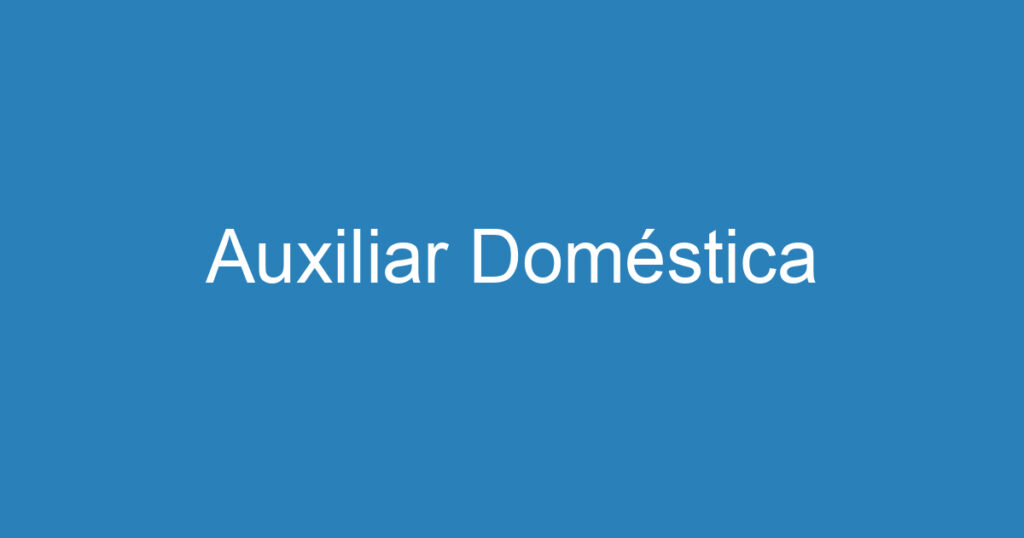 Auxiliar Doméstica 1