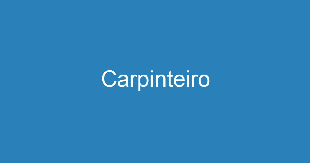 Carpinteiro 1