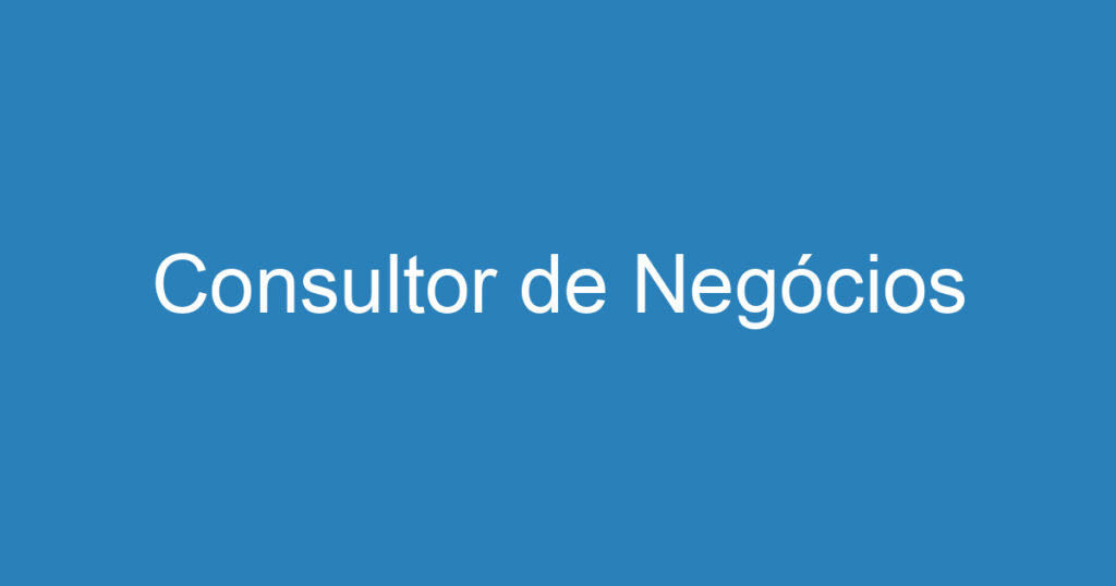 Consultor de Negócios 1