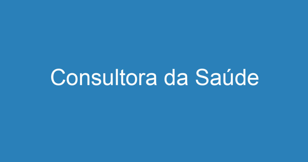 Consultora da Saúde 1