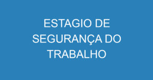 ESTAGIO DE SEGURANÇA DO TRABALHO 5