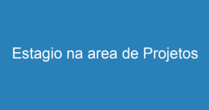 Estagio na area de Projetos 2