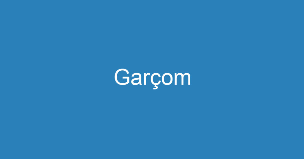 Garçom 1