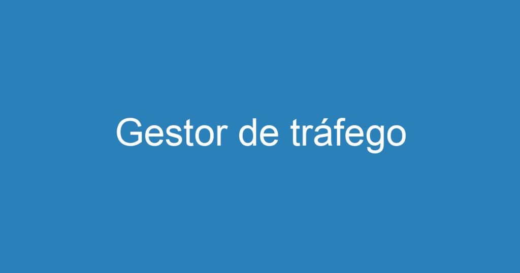 Gestor de tráfego 1