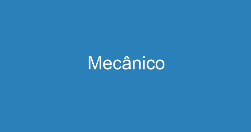 Mecânico 1