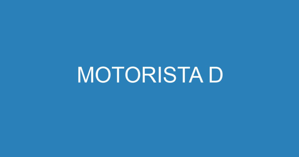 MOTORISTA D 1