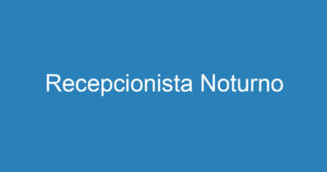 Recepcionista Noturno 13