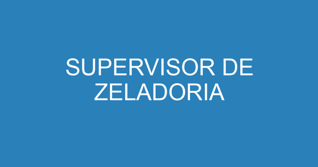 SUPERVISOR DE ZELADORIA 1