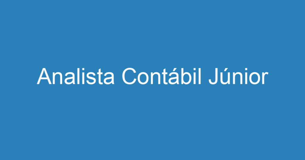 Analista Contábil Júnior 1