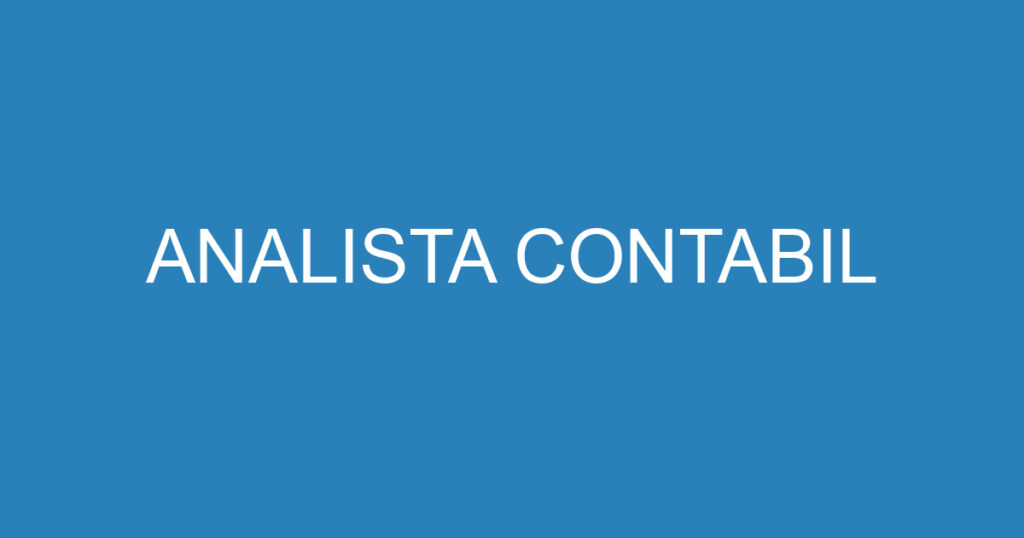 ANALISTA CONTABIL 1